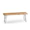 Alaterre Furniture Hairpin Natural Live Edge Wood with Metal 48" Bench, Natural AWDD0420 - alternate 1